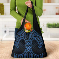 Kikorangi Maori Ta Moko Poutama Art Grocery Bag LT9 - Polynesian Pride