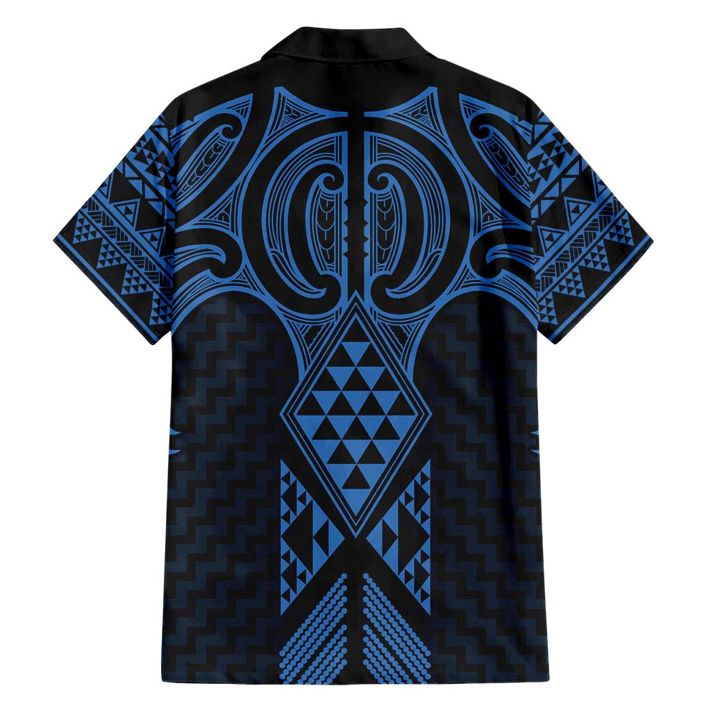 Kikorangi Maori Ta Moko Poutama Art Hawaiian Shirt LT9 - Polynesian Pride