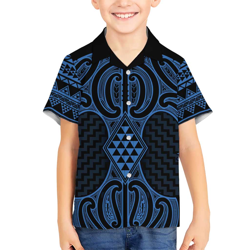 Kikorangi Maori Ta Moko Poutama Art Hawaiian Shirt LT9 - Polynesian Pride