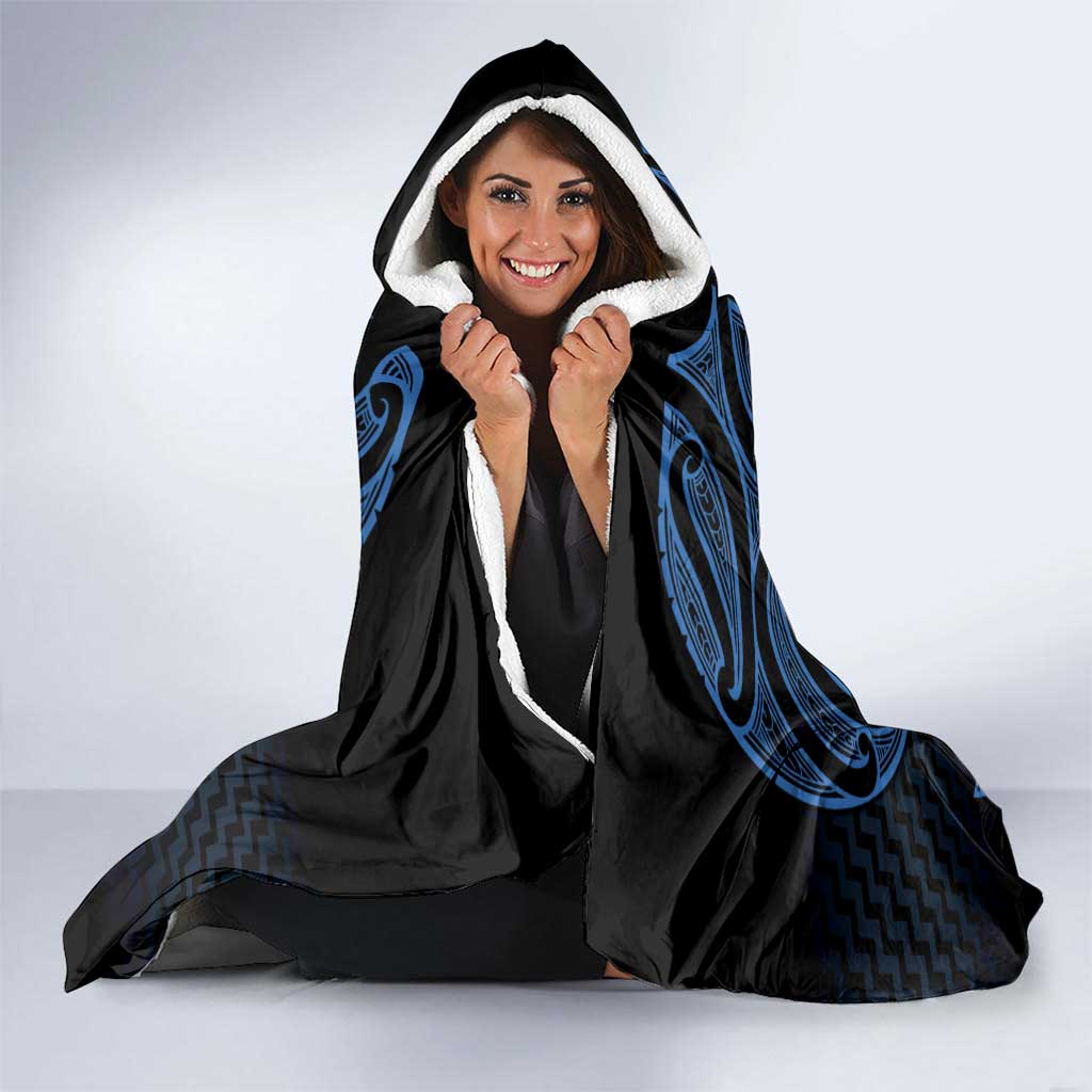 Kikorangi Maori Ta Moko Poutama Art Hooded Blanket LT9 - Polynesian Pride