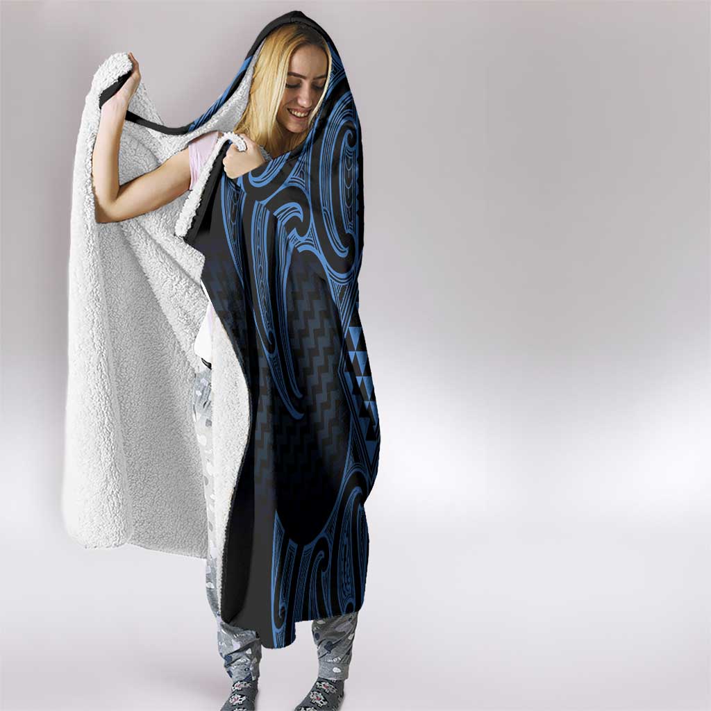 Kikorangi Maori Ta Moko Poutama Art Hooded Blanket LT9 - Polynesian Pride