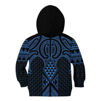 Kikorangi Maori Ta Moko Poutama Art Kid Hoodie