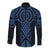 Kikorangi Maori Ta Moko Poutama Art Long Sleeve Button Shirt