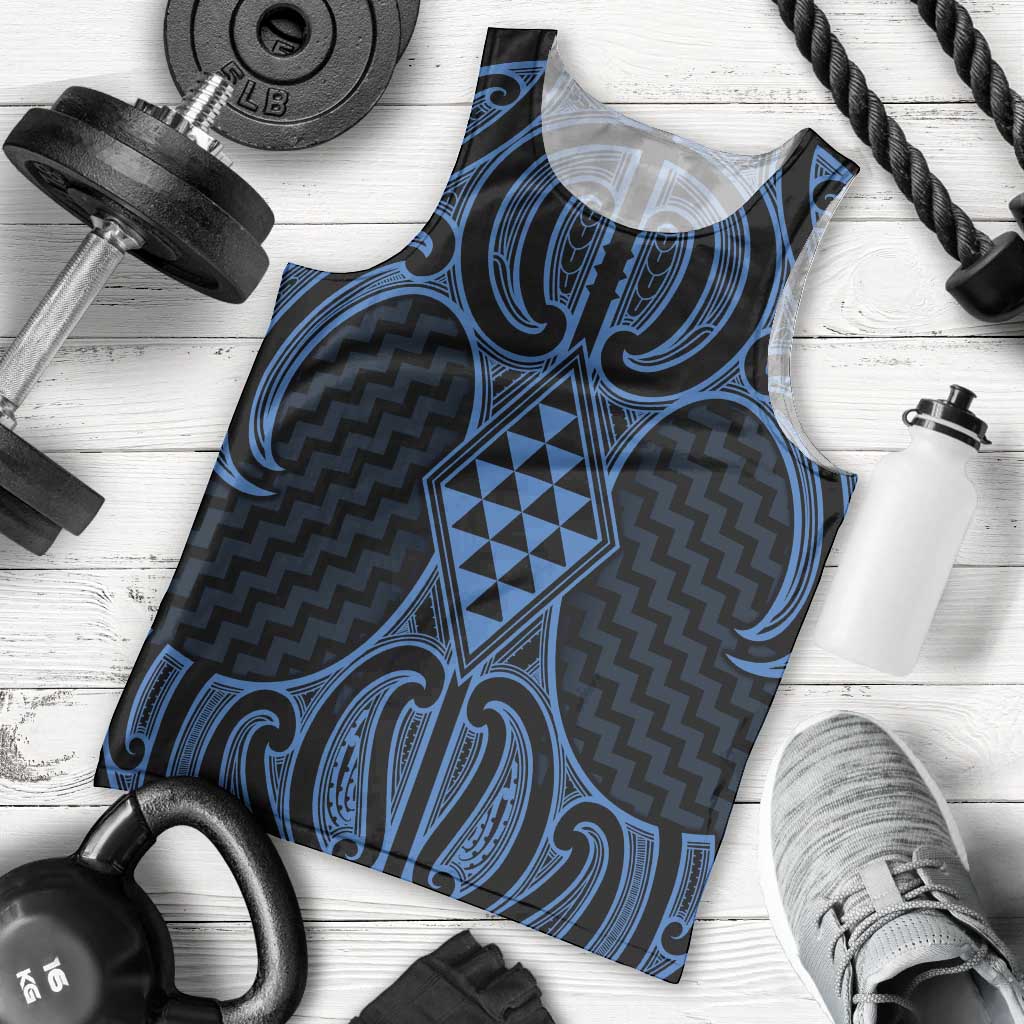 Kikorangi Maori Ta Moko Poutama Art Men Tank Top LT9 - Polynesian Pride