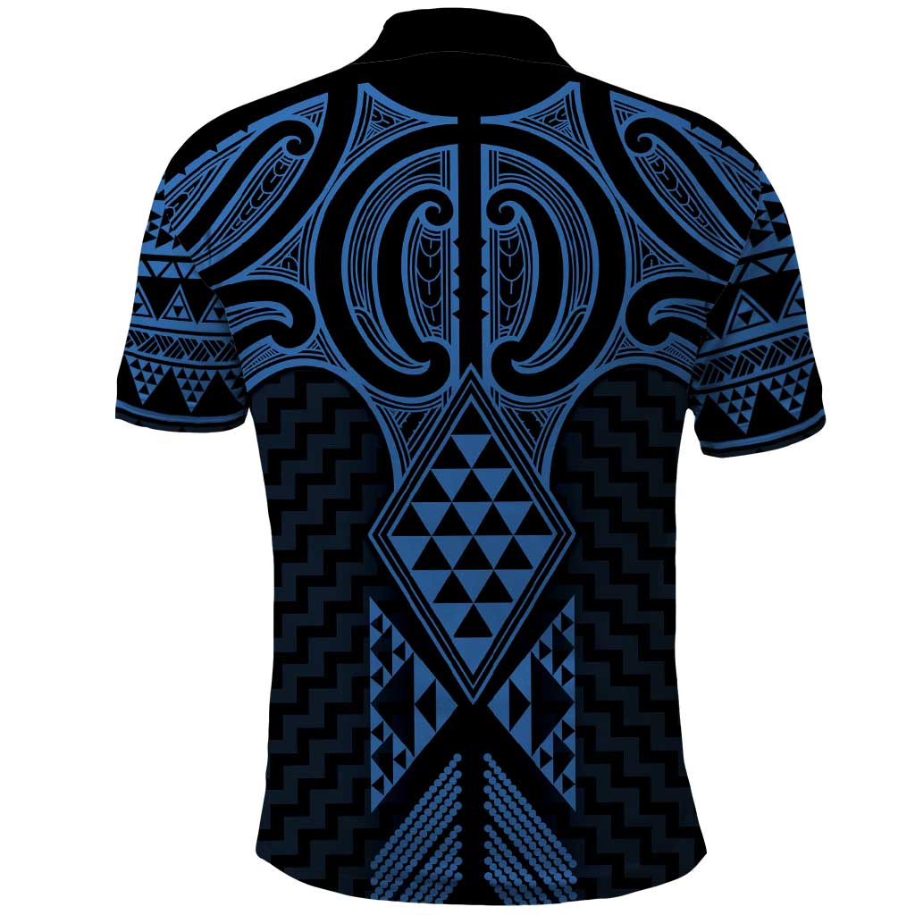 Kikorangi Maori Ta Moko Poutama Art Polo Shirt