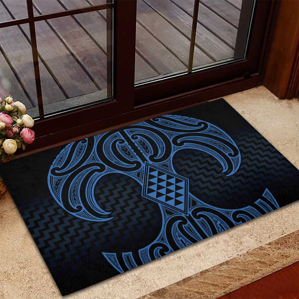 Kikorangi Maori Ta Moko Poutama Art Rubber Doormat LT9 - Polynesian Pride