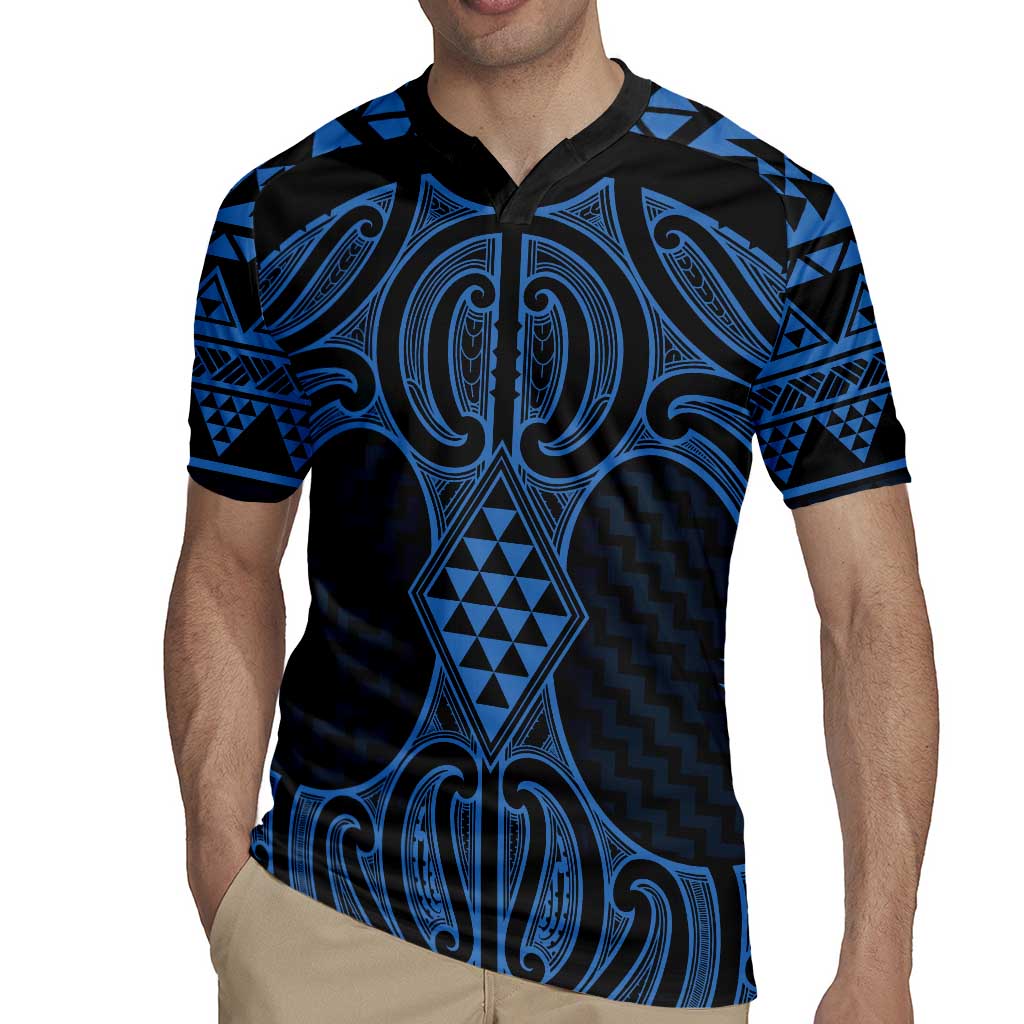 Kikorangi Maori Ta Moko Poutama Art Rugby Jersey