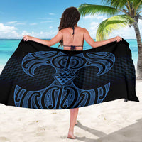 Kikorangi Maori Ta Moko Poutama Art Sarong