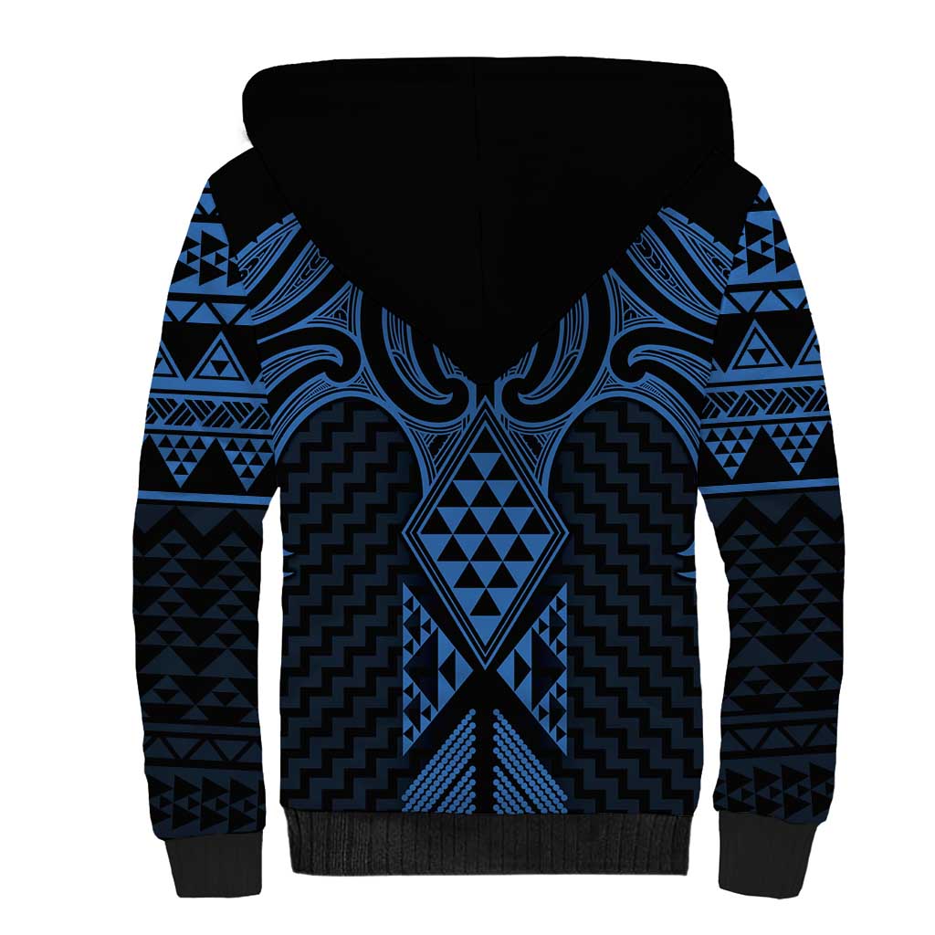 Kikorangi Maori Ta Moko Poutama Art Sherpa Hoodie LT9 - Polynesian Pride