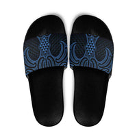 Kikorangi Maori Ta Moko Poutama Art Slide Sandals - Polynesian Pride