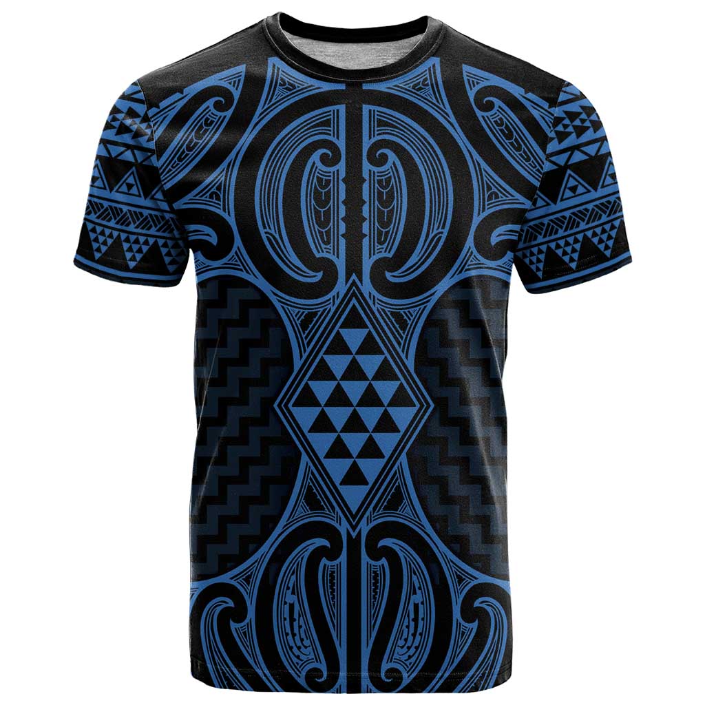 Kikorangi Maori Ta Moko Poutama Art T Shirt