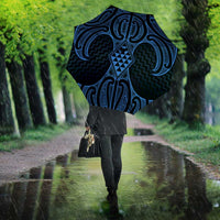 Kikorangi Maori Ta Moko Poutama Art Umbrella - Polynesian Pride