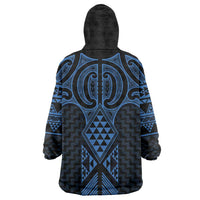 Kikorangi Maori Ta Moko Poutama Art Wearable Blanket Hoodie LT9 - Polynesian Pride