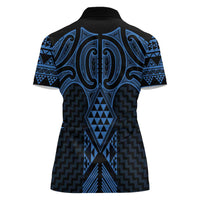 Kikorangi Maori Ta Moko Poutama Art Women Polo Shirt