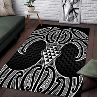 Ma Maori Ta Moko Poutama Art Area Rug