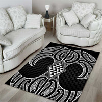 Ma Maori Ta Moko Poutama Art Area Rug