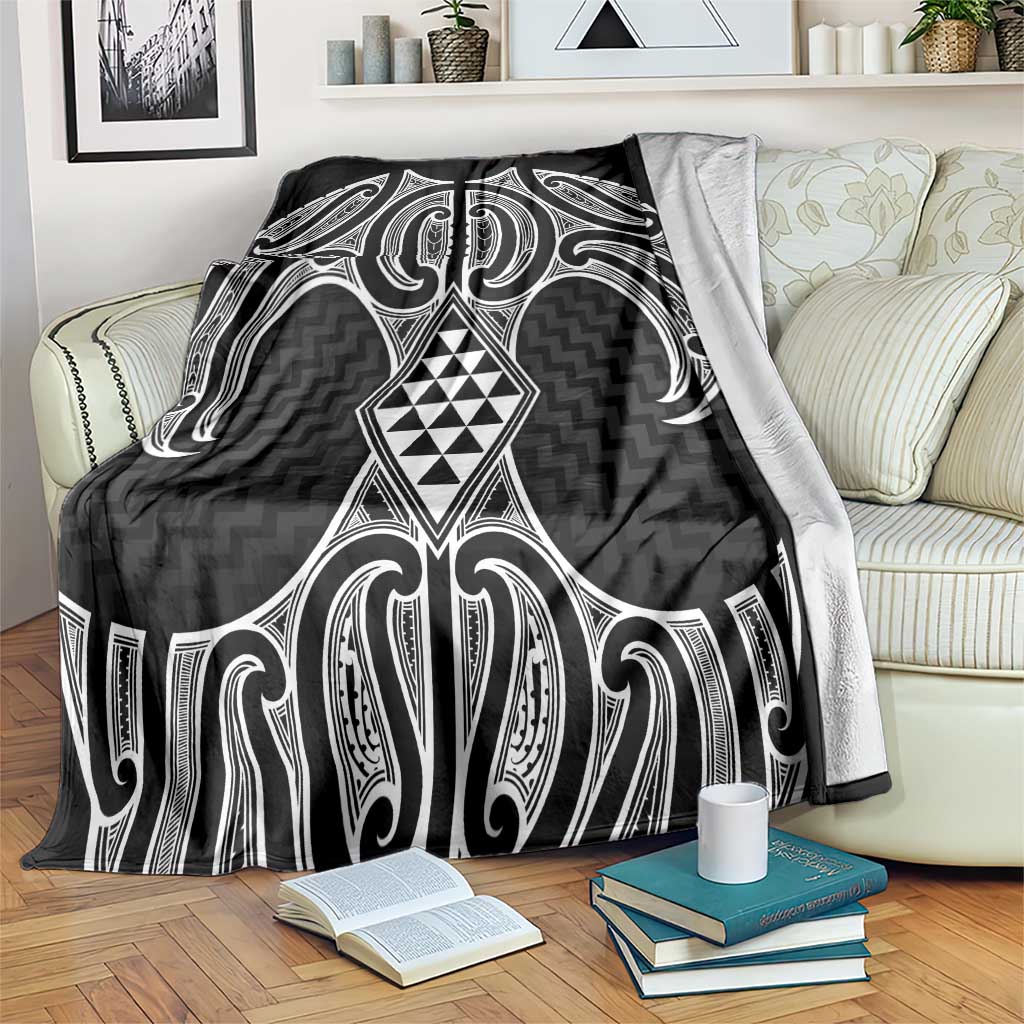 Ma Maori Ta Moko Poutama Art Blanket LT9 White - Polynesian Pride