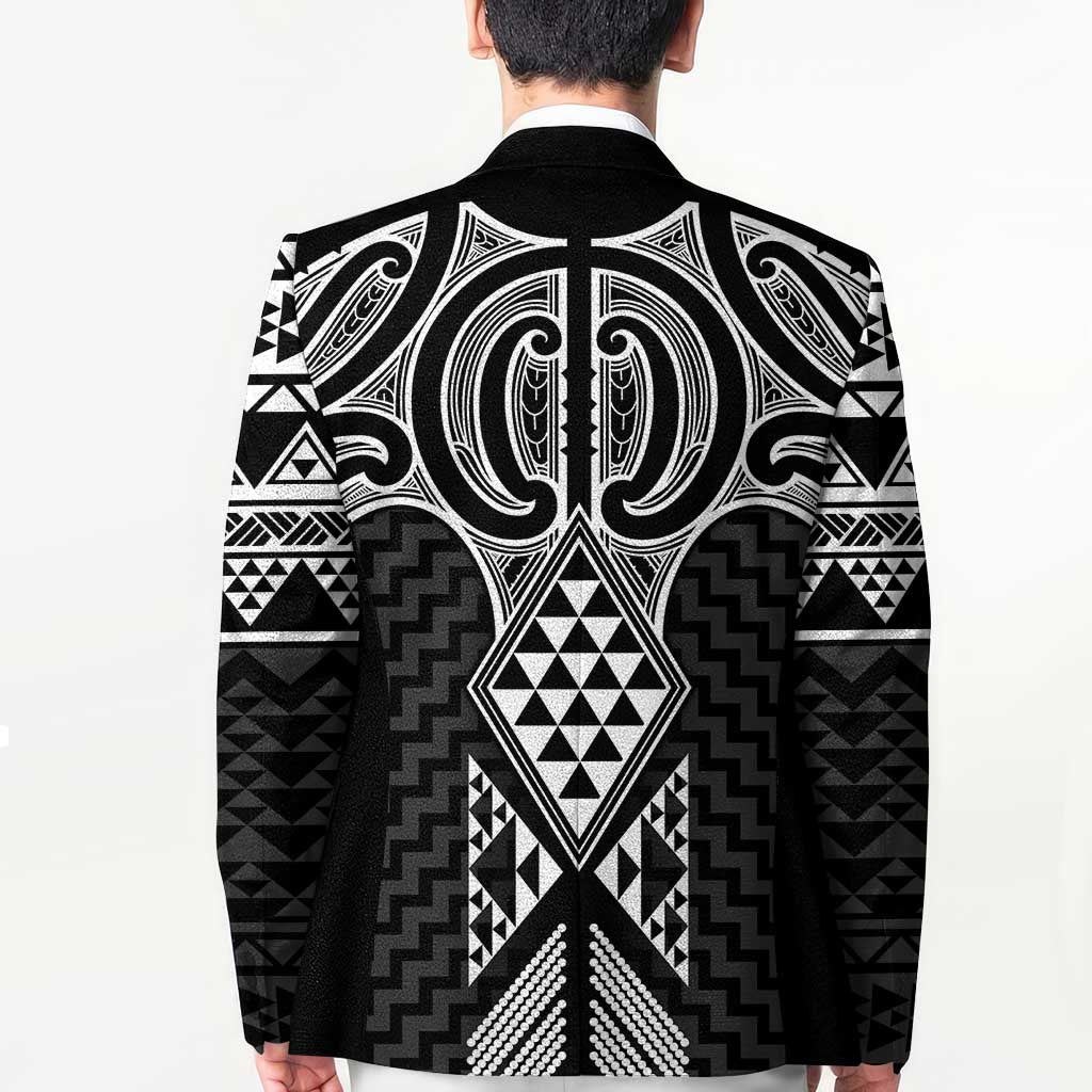 Ma Maori Ta Moko Poutama Art Blazer - Polynesian Pride
