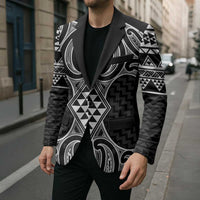 Ma Maori Ta Moko Poutama Art Blazer - Polynesian Pride