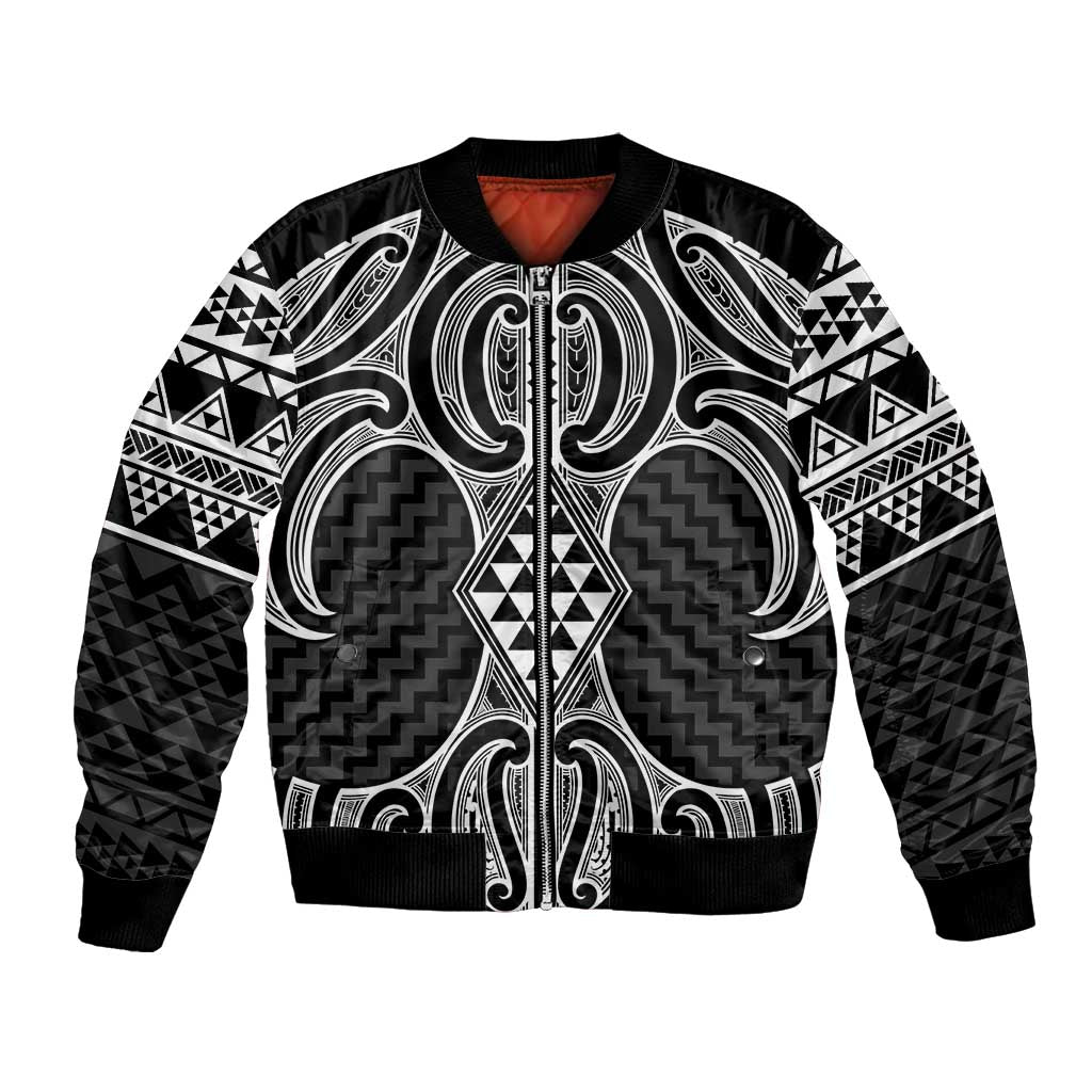 Ma Maori Ta Moko Poutama Art Bomber Jacket