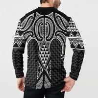Ma Maori Ta Moko Poutama Art Button Sweatshirt LT9 - Polynesian Pride