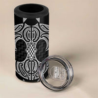 Ma Maori Ta Moko Poutama Art 4 in 1 Can Cooler Tumbler LT9 - Polynesian Pride