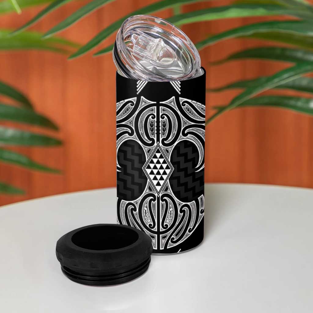 Ma Maori Ta Moko Poutama Art 4 in 1 Can Cooler Tumbler LT9 - Polynesian Pride