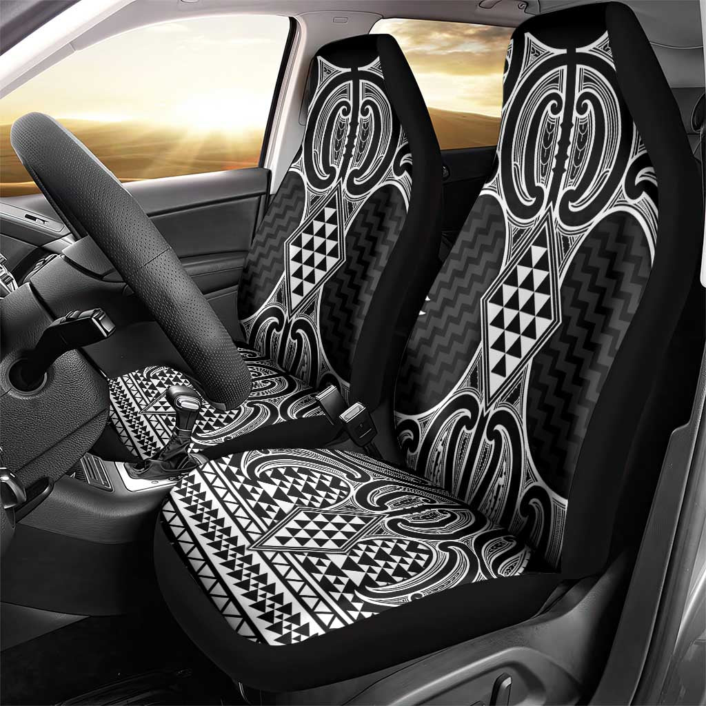 Ma Maori Ta Moko Poutama Art Car Seat Cover