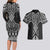 Ma Maori Ta Moko Poutama Art Couples Matching Long Sleeve Bodycon Dress and Hawaiian Shirt