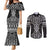 Ma Maori Ta Moko Poutama Art Couples Matching Mermaid Dress and Long Sleeve Button Shirt