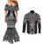 Ma Maori Ta Moko Poutama Art Couples Matching Mermaid Dress and Long Sleeve Button Shirt