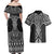 Ma Maori Ta Moko Poutama Art Couples Matching Off Shoulder Maxi Dress and Hawaiian Shirt
