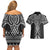 Ma Maori Ta Moko Poutama Art Couples Matching Off Shoulder Short Dress and Hawaiian Shirt