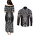 Ma Maori Ta Moko Poutama Art Couples Matching Puletasi and Long Sleeve Button Shirt