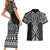 Ma Maori Ta Moko Poutama Art Couples Matching Short Sleeve Bodycon Dress and Hawaiian Shirt