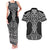 Ma Maori Ta Moko Poutama Art Couples Matching Tank Maxi Dress and Hawaiian Shirt