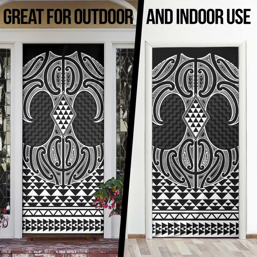 Ma Maori Ta Moko Poutama Art Door Cover - Polynesian Pride