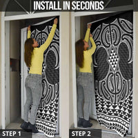 Ma Maori Ta Moko Poutama Art Door Cover - Polynesian Pride