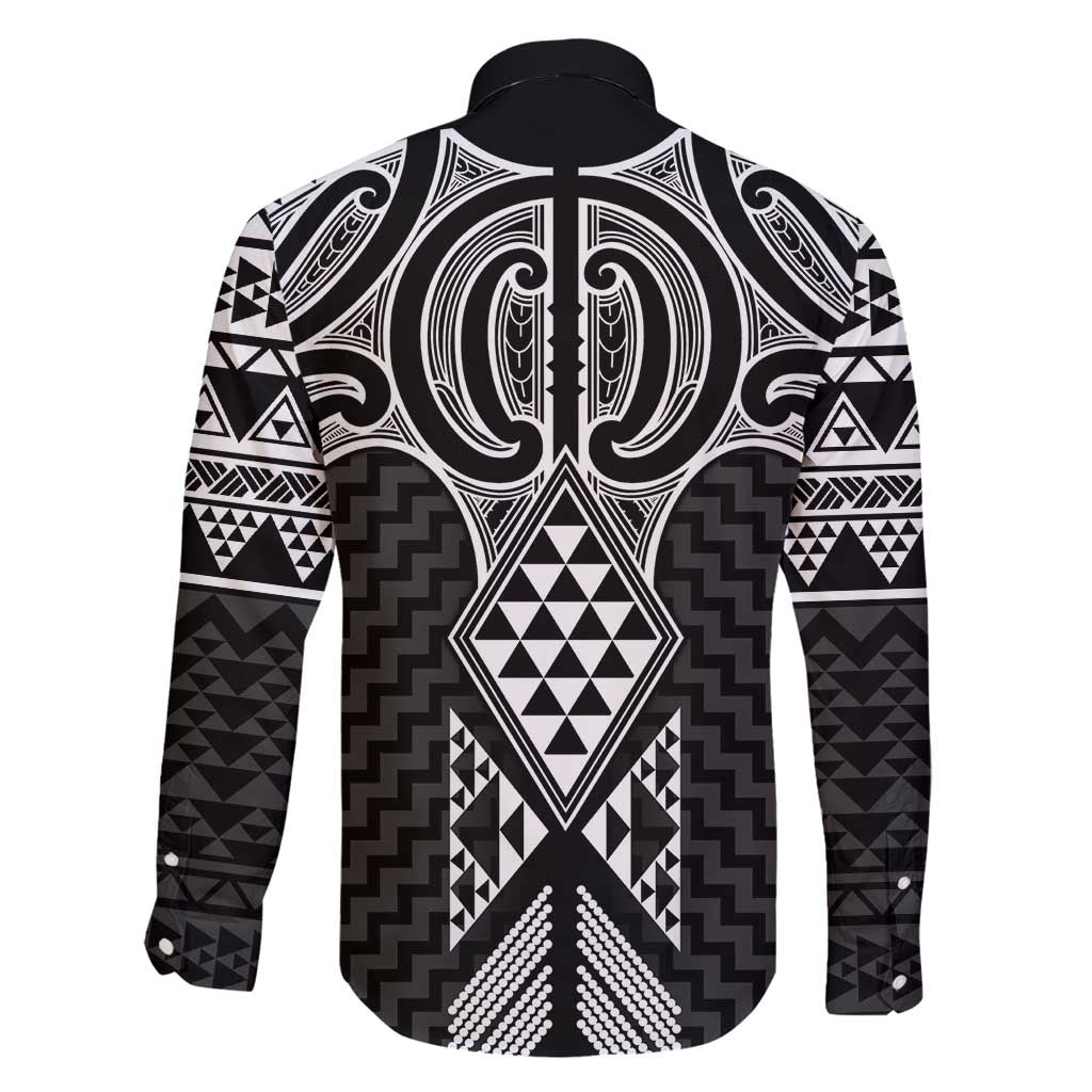 Ma Maori Ta Moko Poutama Art Family Matching Off Shoulder Short Dress and Hawaiian Shirt