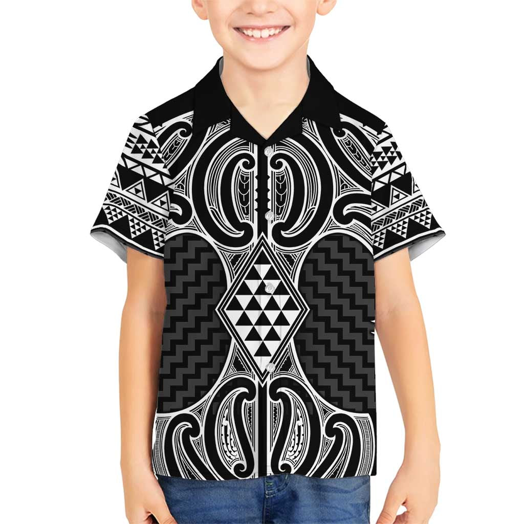 Ma Maori Ta Moko Poutama Art Family Matching Puletasi and Hawaiian Shirt