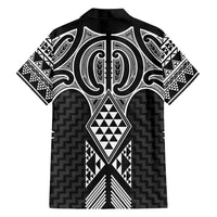 Ma Maori Ta Moko Poutama Art Family Matching Short Sleeve Bodycon Dress and Hawaiian Shirt