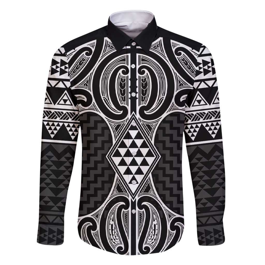 Ma Maori Ta Moko Poutama Art Family Matching Short Sleeve Bodycon Dress and Hawaiian Shirt