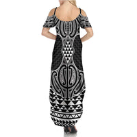 Ma Maori Ta Moko Poutama Art Family Matching Summer Maxi Dress and Hawaiian Shirt LT9 - Polynesian Pride