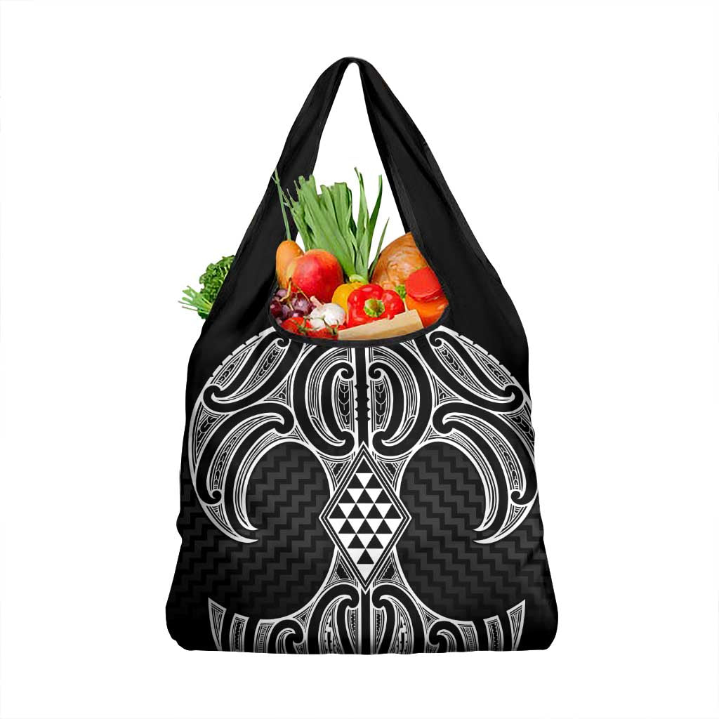 Ma Maori Ta Moko Poutama Art Grocery Bag LT9 1-pack One Size White - Polynesian Pride