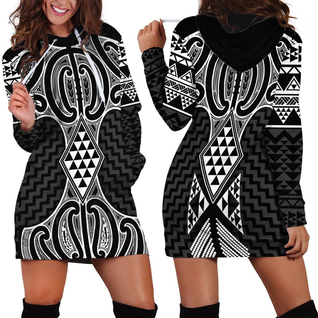 Ma Maori Ta Moko Poutama Art Hoodie Dress