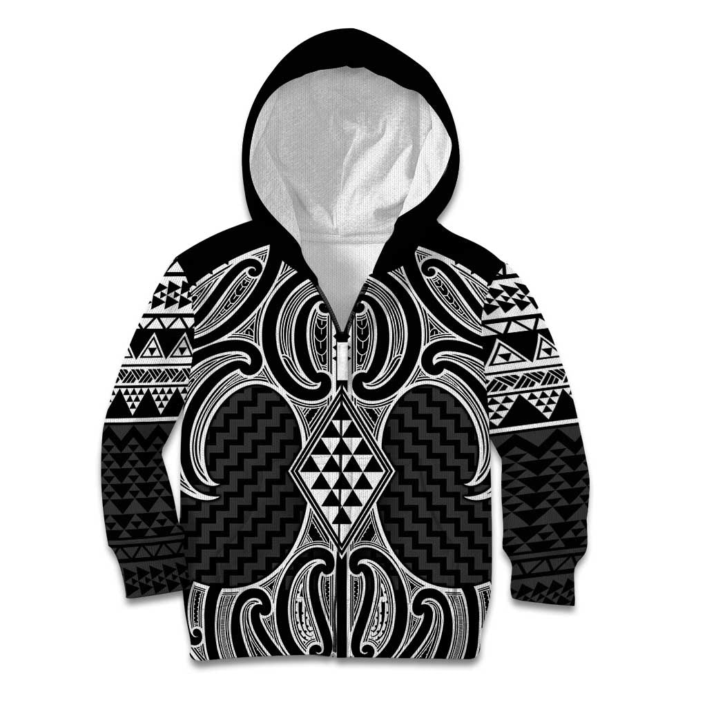 Ma Maori Ta Moko Poutama Art Kid Hoodie