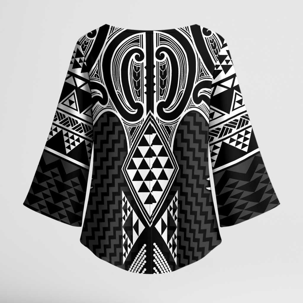 Ma Maori Ta Moko Poutama Art Kimono Sleeve Blouse - Polynesian Pride