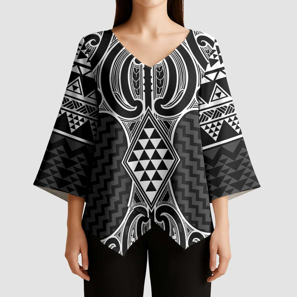 Ma Maori Ta Moko Poutama Art Kimono Sleeve Blouse - Polynesian Pride