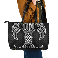 Ma Maori Ta Moko Poutama Art Leather Tote Bag