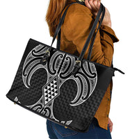 Ma Maori Ta Moko Poutama Art Leather Tote Bag